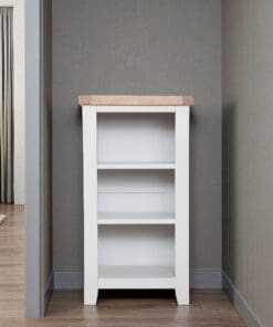 Dorset Oak CD DVD Solid Unit Pine in Painted French Grey
