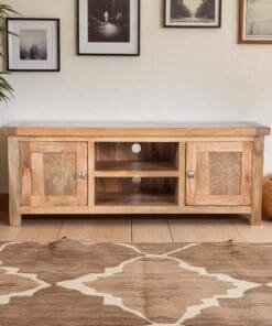 Odisha TV Unit Cabinet 100% Solid Mango Plasma Bench