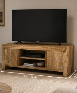Cube Solid Mango Wood TV Unit