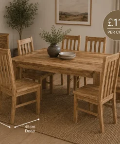 Cube Solid Mango Wood Dining Chair