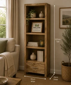 Cube Solid Mango Wood Bookcase