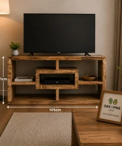 Cube Solid Mango Wood Yoga TV Stand Unit