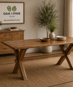 Dorset Mango Wood 2.0M Trestle Dining Table