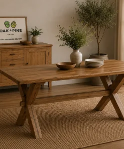 Dorset Mango Wood 1.75M Trestle Dining Table