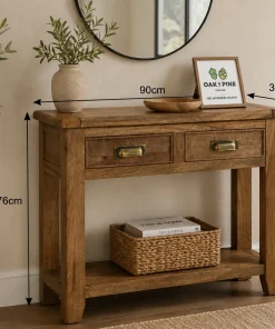 Dorset Mango Wood 2 Drawer Console Table