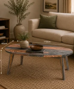 Goa Solid Sheesham Wood Dark Stain Coffee Table