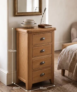 Hopwood Oak & Pine 4 Drawer Chest of Drawers
