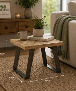 Kodi Solid Mango Wood Sunburst Lamp Table