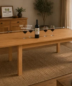 Harrogate Light Oak 1.6 Extending Dining Table