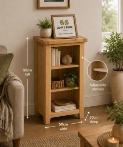 Harrogate Light Oak Small Bookcase/DVD