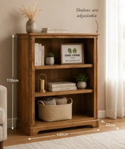 Nalandra Solid Mango Wood Medium Bookcase