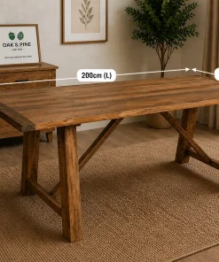 Odisha Solid Mango Wood 2M Trestle Table