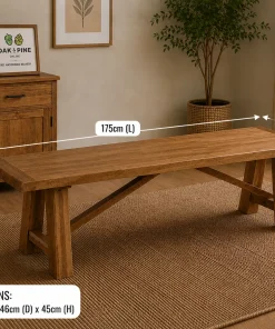 Odisha Solid Mango Wood 1.75M Bench