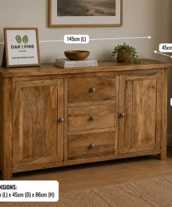 Odisha Solid Mango Wood Large Sideboard
