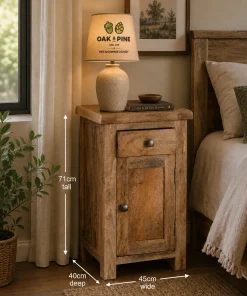 Odisha Solid Mango Wood Bedside Cabinet