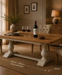 2.2M Extending Dining Table