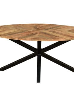 Kodi Sunburst Solid Mango Wood Dining Table 1.8 Meter
